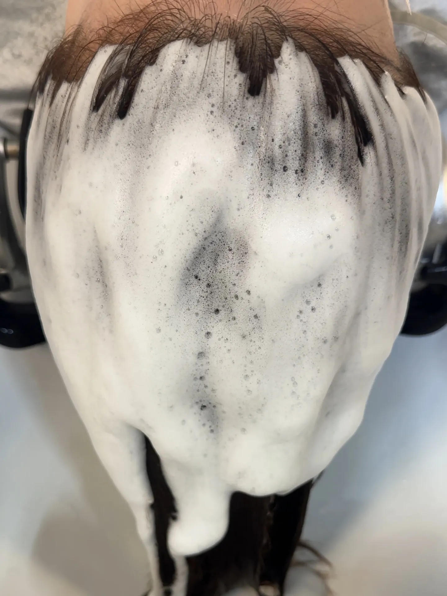 薬剤を使った後のもこもこ泡ケア🫧